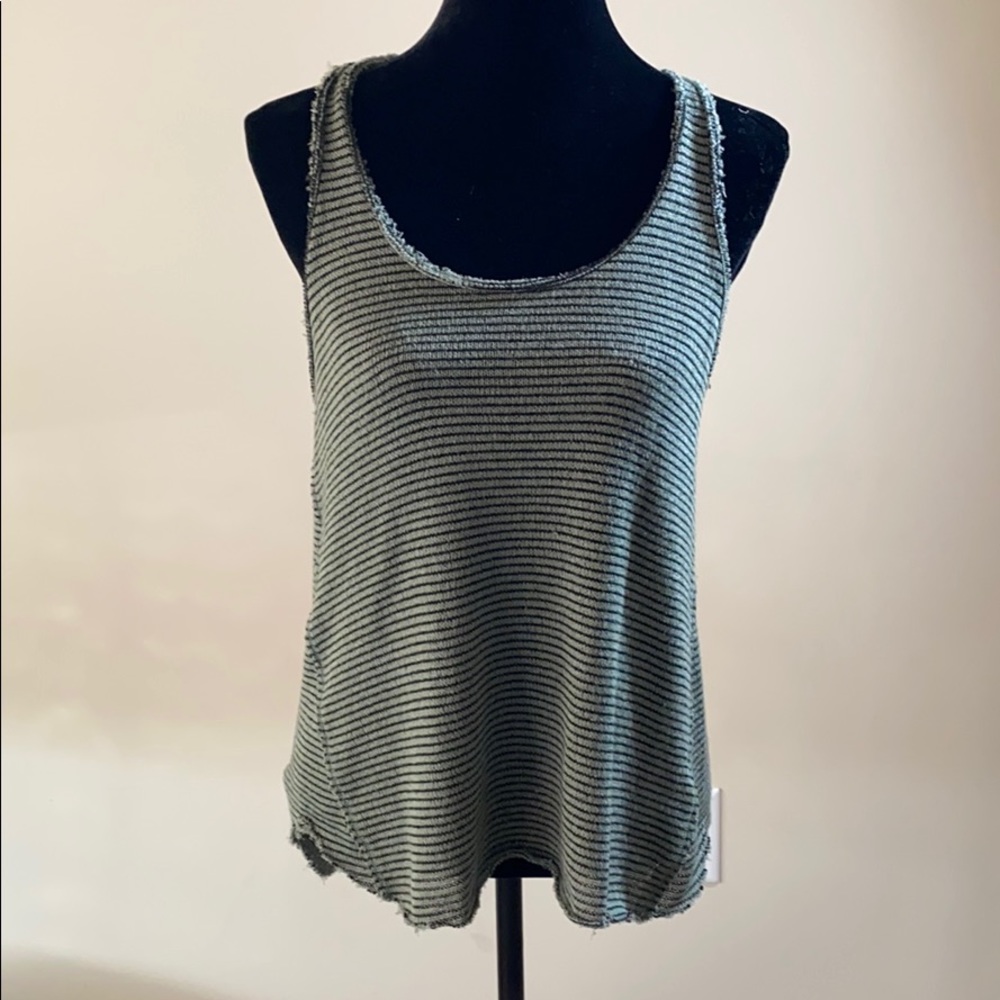 Green and black tank top